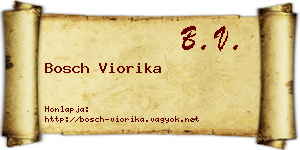 Bosch Viorika névjegykártya